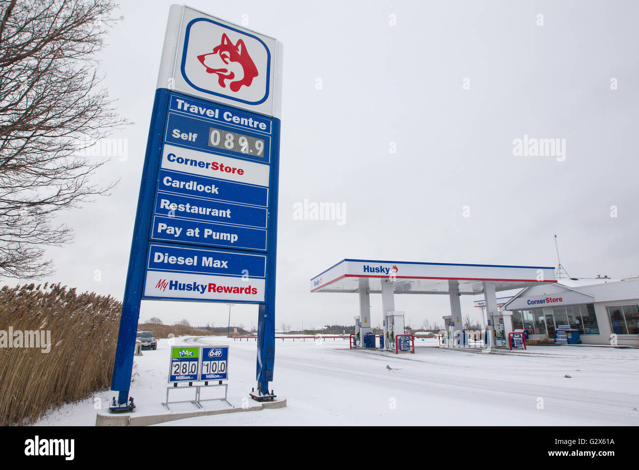 Husky gas station in Kingston, Ont., on Wednesday Feb 10, 2016 Stock