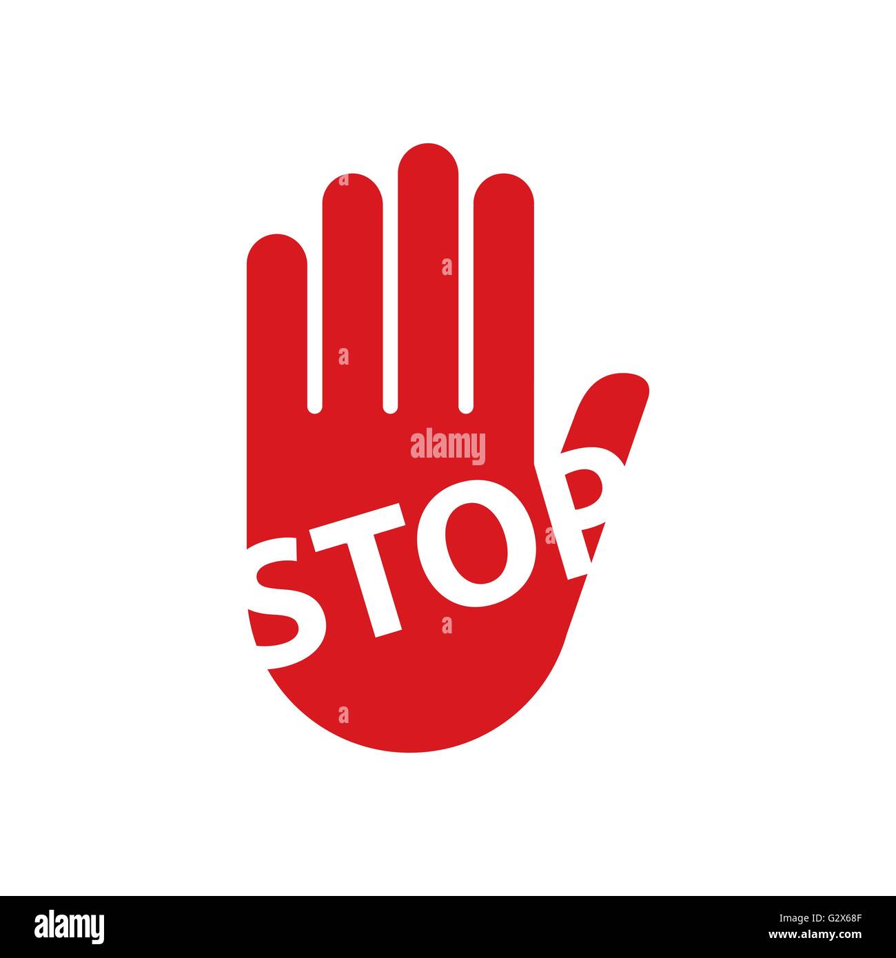 Hand sign stop vector illustration Stock Vector Image & Art - Alamy