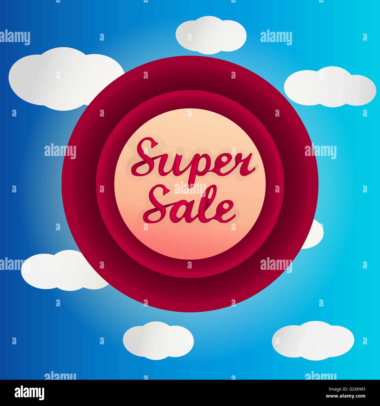 Super sale circle label Stock Vector