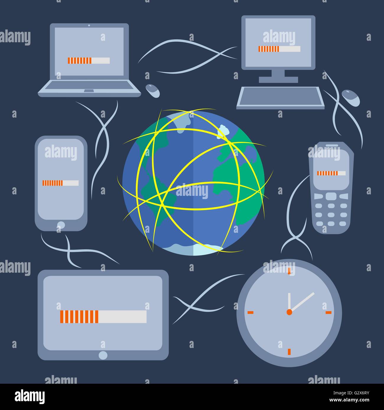 Computer technology and communication Stock Vector Image & Art - Alamy