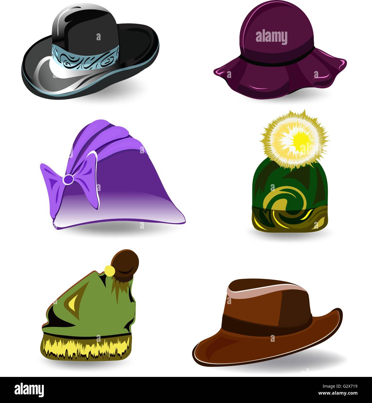 Set vector hats Stock Vector Image & Art Alamy