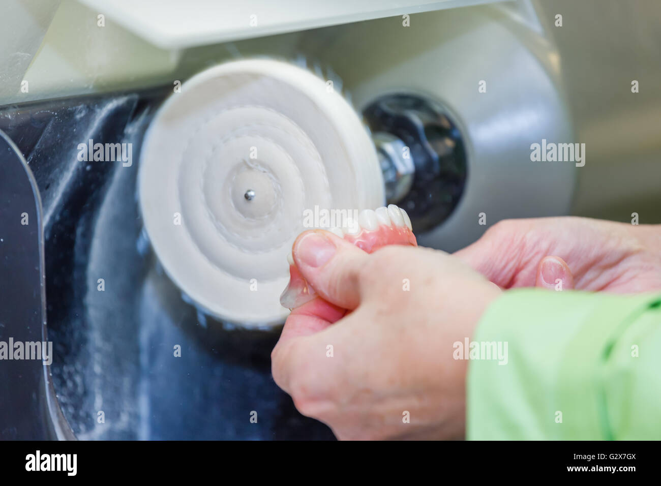 Dental technician working in dental laboratory Stock Photo Alamy