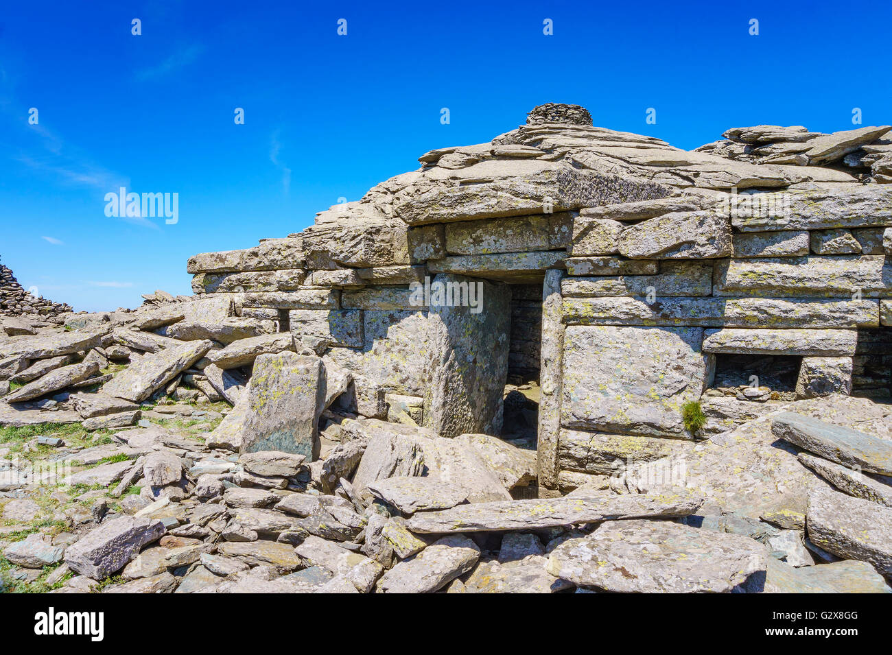 The famous prehistoric Dragon house of mountain Ochi. located at the area  of Southern Euboea near Karystos, Greece Stock Photo - Alamy