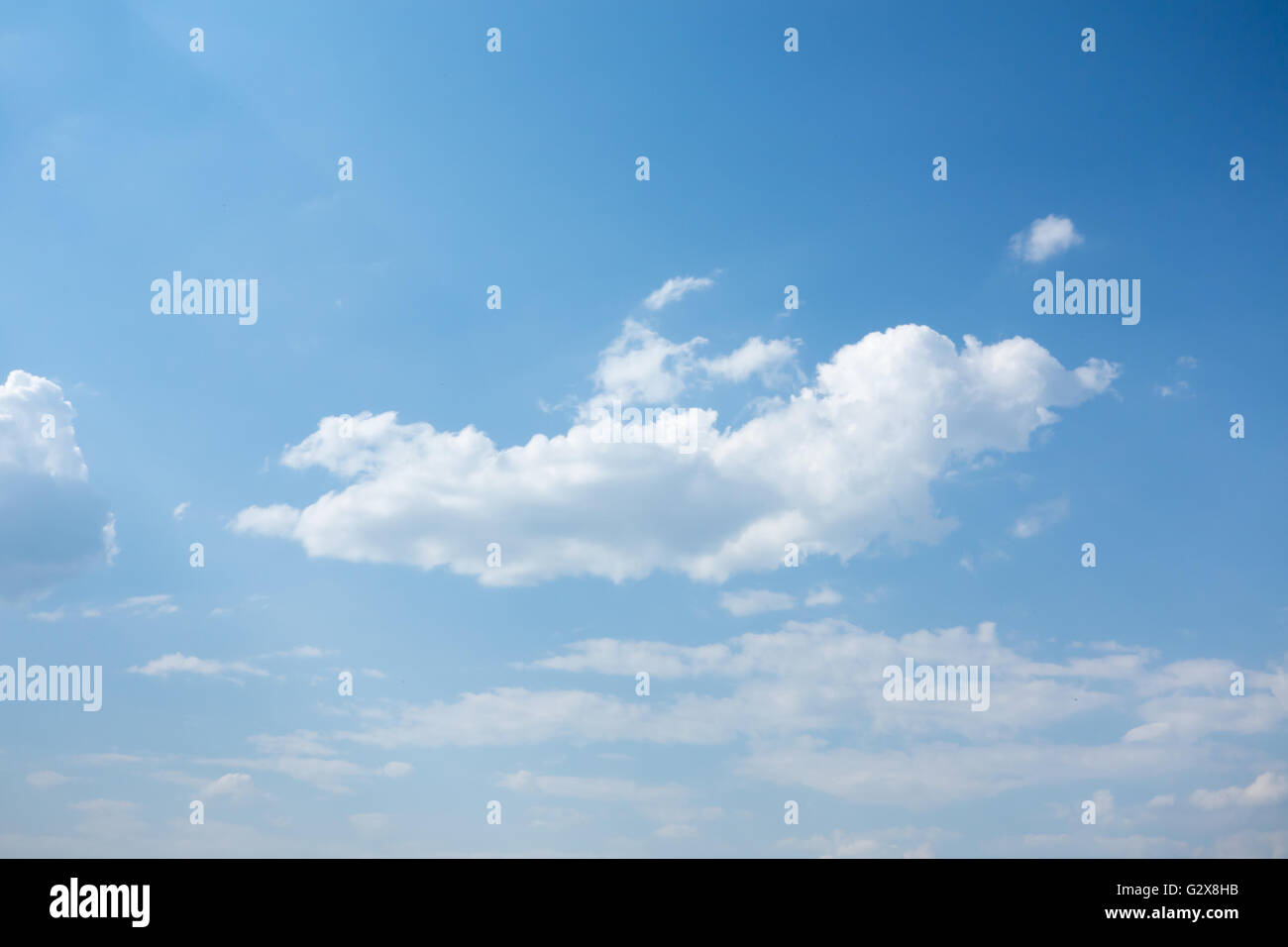 summer blue sky with white clouds in the sky Stock Photo - Alamy