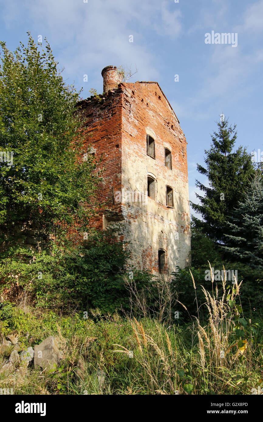 Old ruins of abandoned house Stock Photo