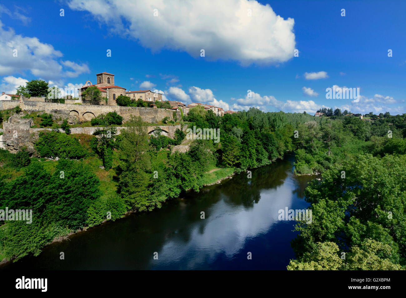 Village of Vieille-Brioude, Vieille-Brioude, Haute-Loire department, Auvergne, France Stock Photo