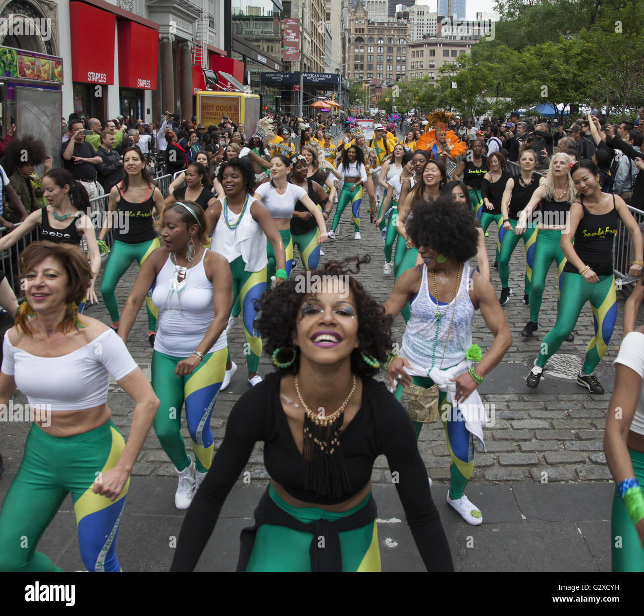 Annual New York CIty Dance Parade dances down Broadway near Union