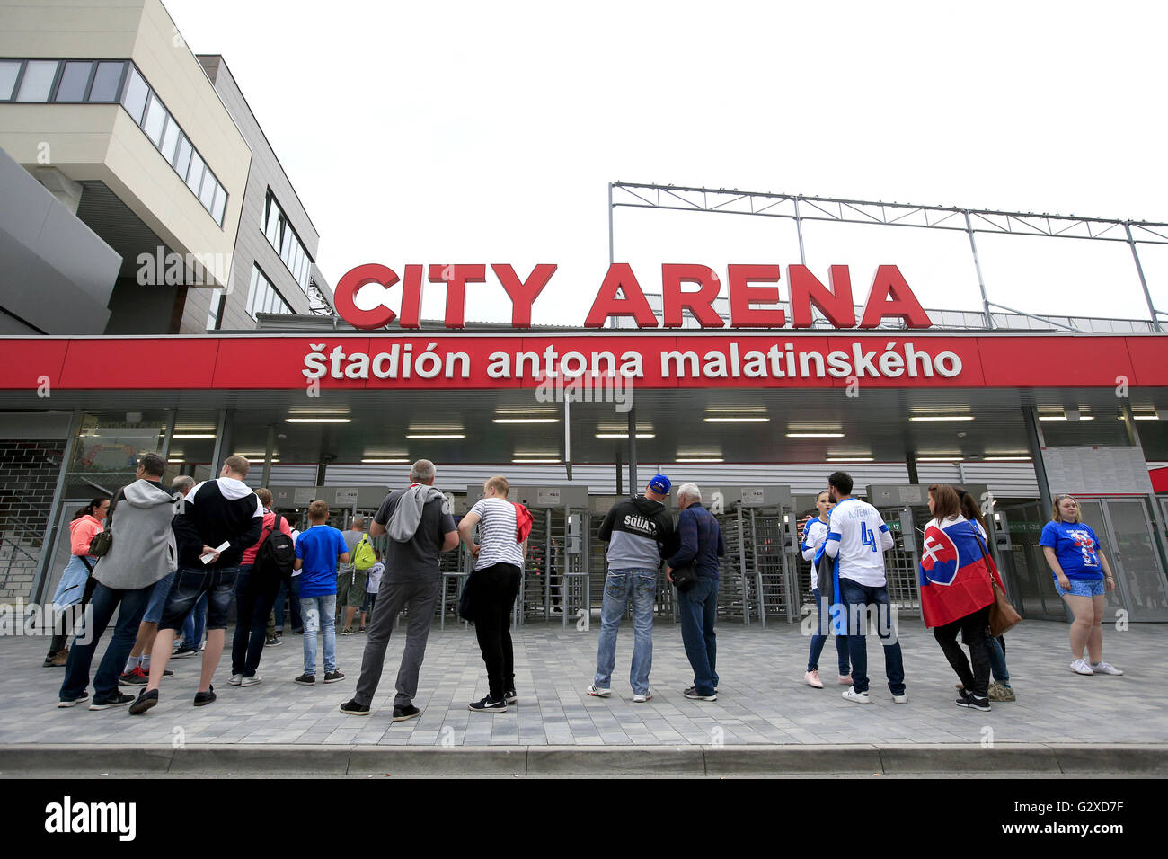 Fans queue outside the stadium before the International Friendly match ...