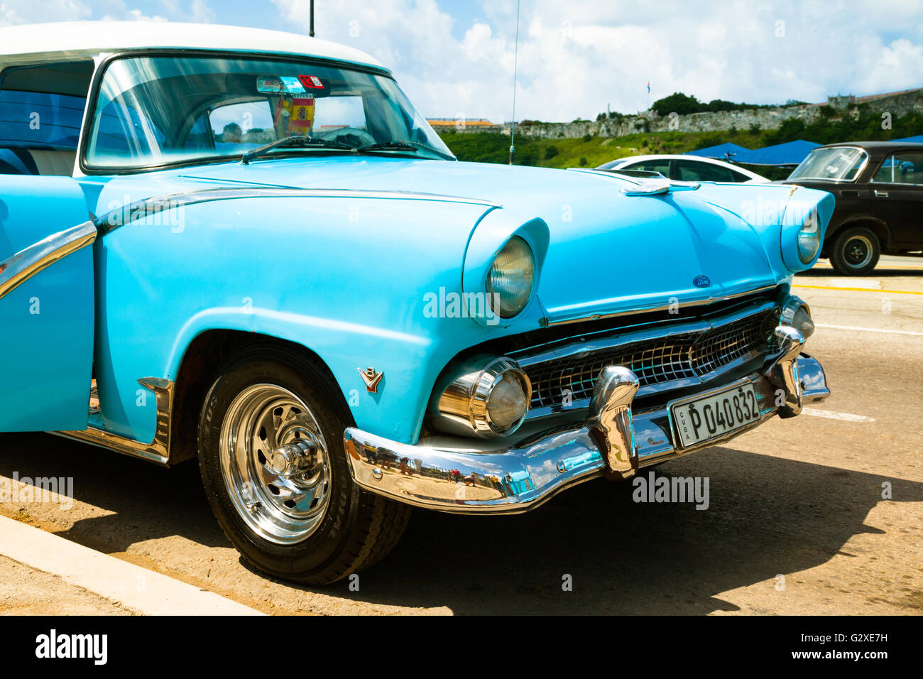 [Editorial Use Only] Ford Fairlane Crown Victoria from the '50s in Havana, Cuba Stock Photo