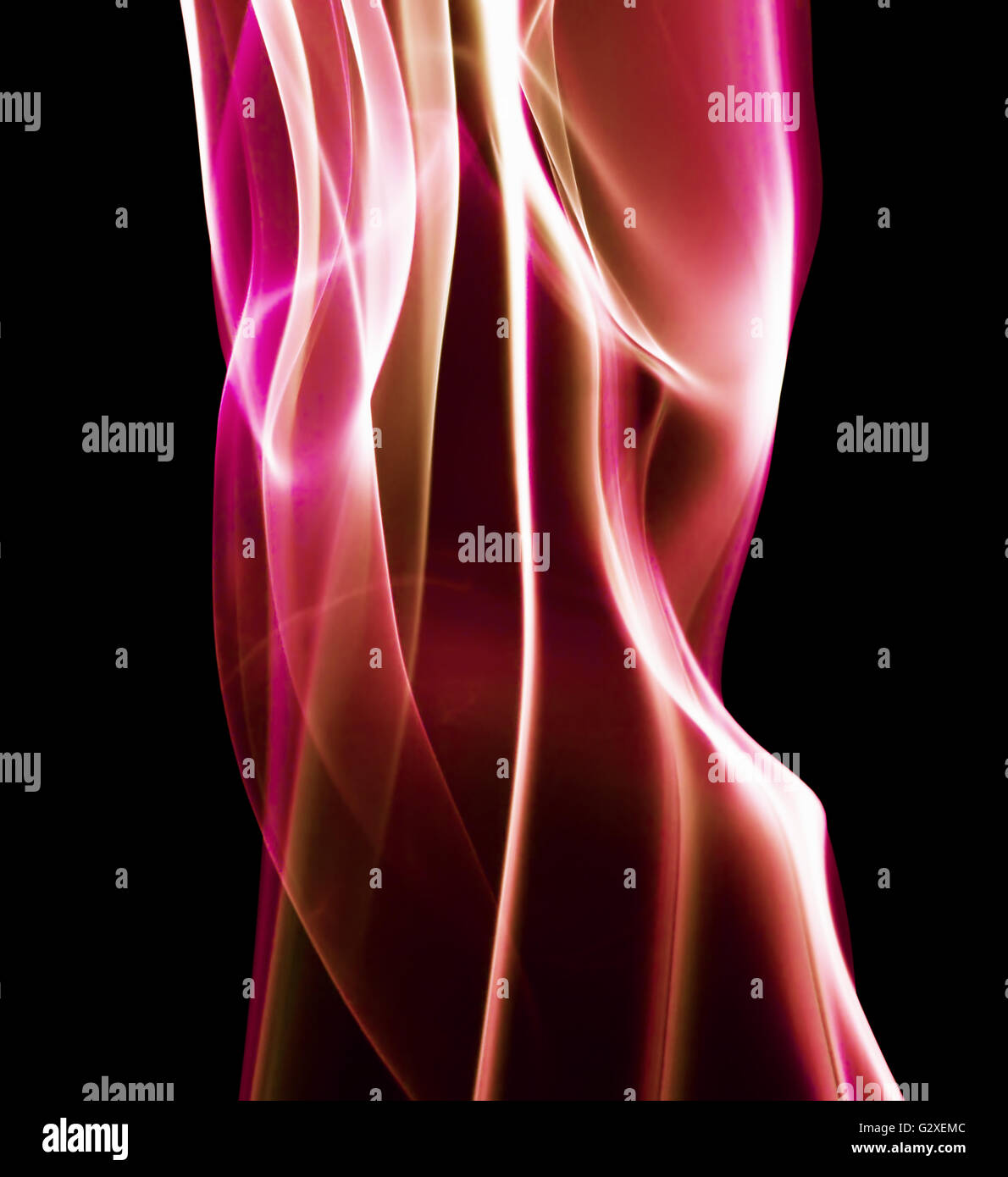 red and pink smoke lines on the black background Stock Photo Alamy