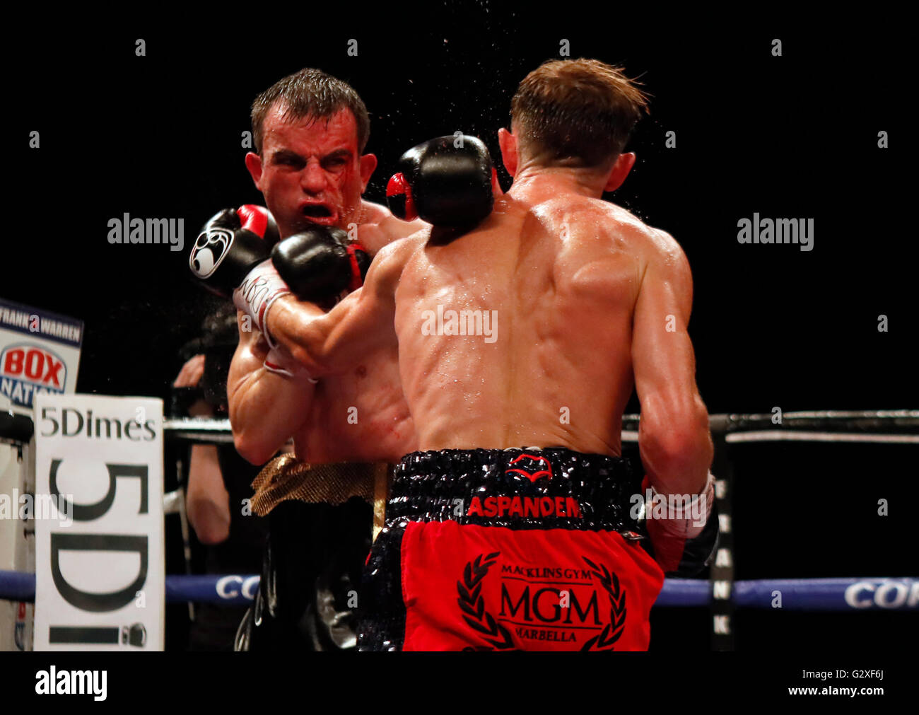 Thomas Stalker (right) fights Antonio Joao Bento at the Echo Arena, Liverpool. PRESS ASSOCIATION Photo. Picture date: Saturday June 4, 2016. See PA story boxing Liverpool. Photo credit should read: Peter Byrne/PA Wire Stock Photo