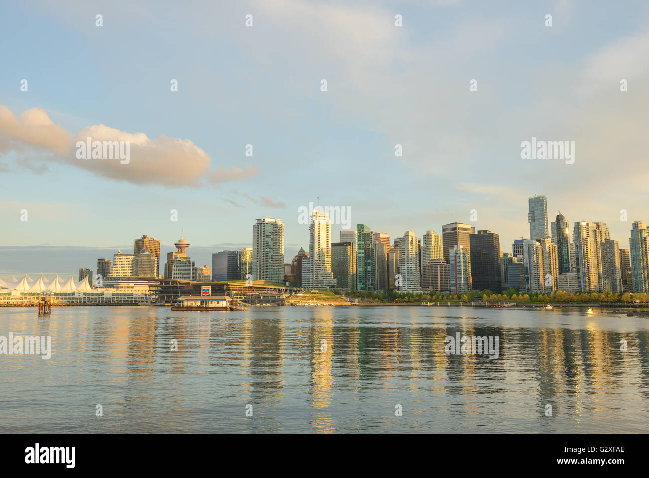 Vancouver skyline view from Stanley Park Stock Photo - Alamy