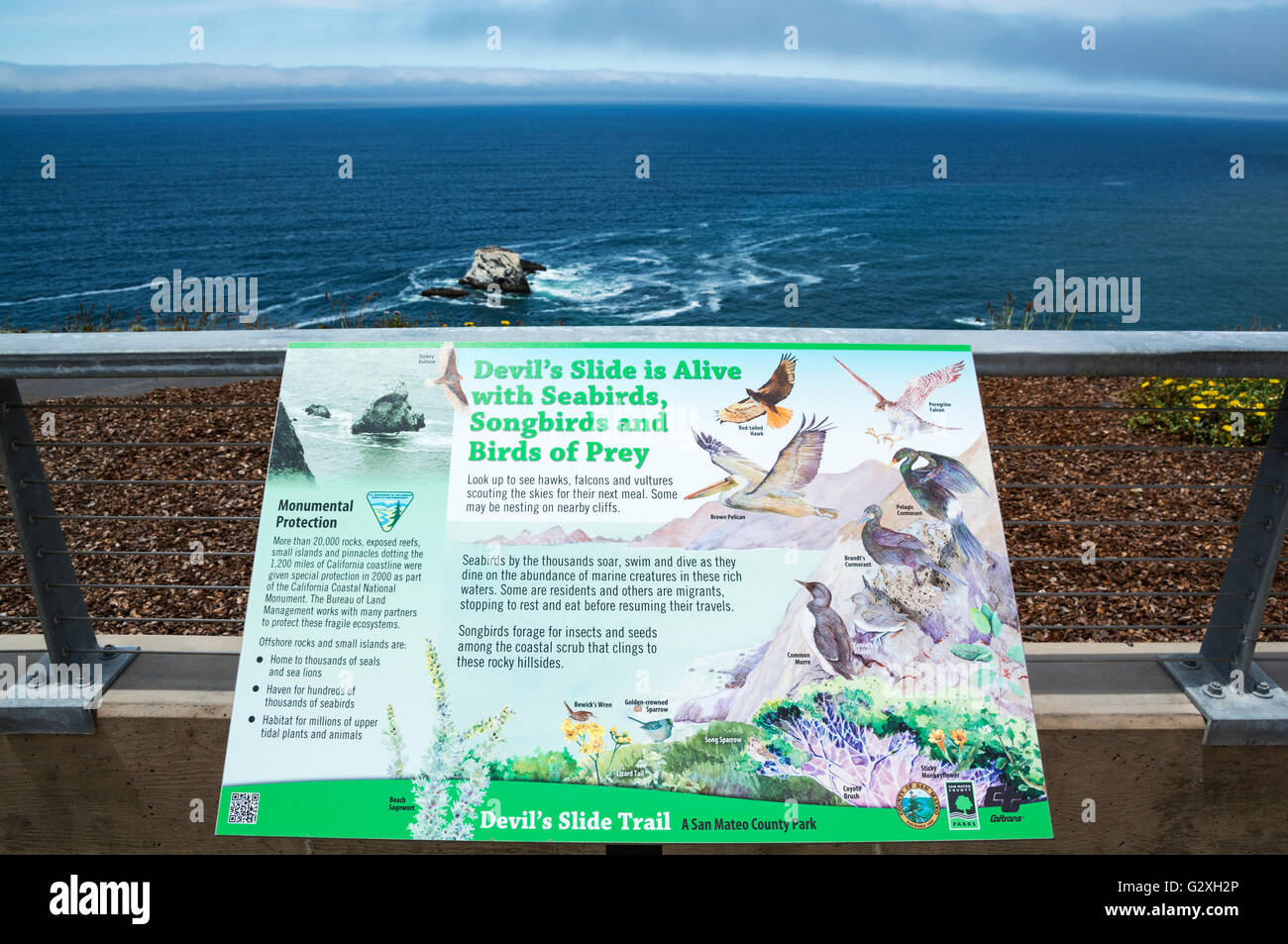 California, San Mateo County, Pacific Ocean coast, Devil's Slide ...