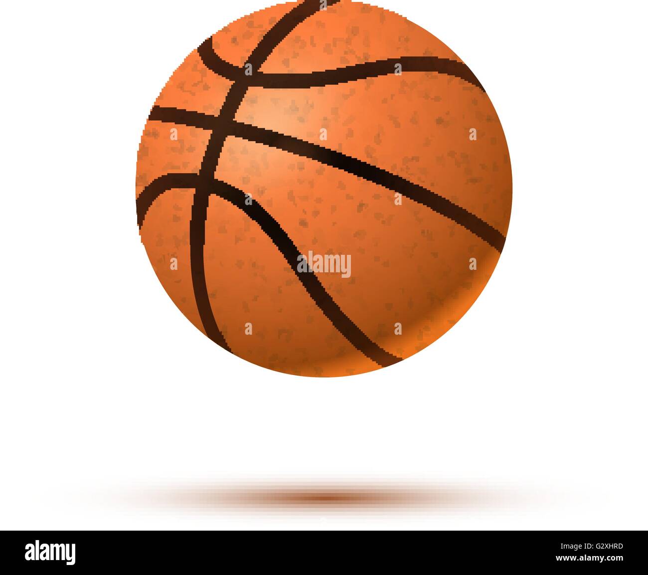 Basketball Shadow Color Realistic basketball ball with shadow on white Stock Vector Image & Art ...