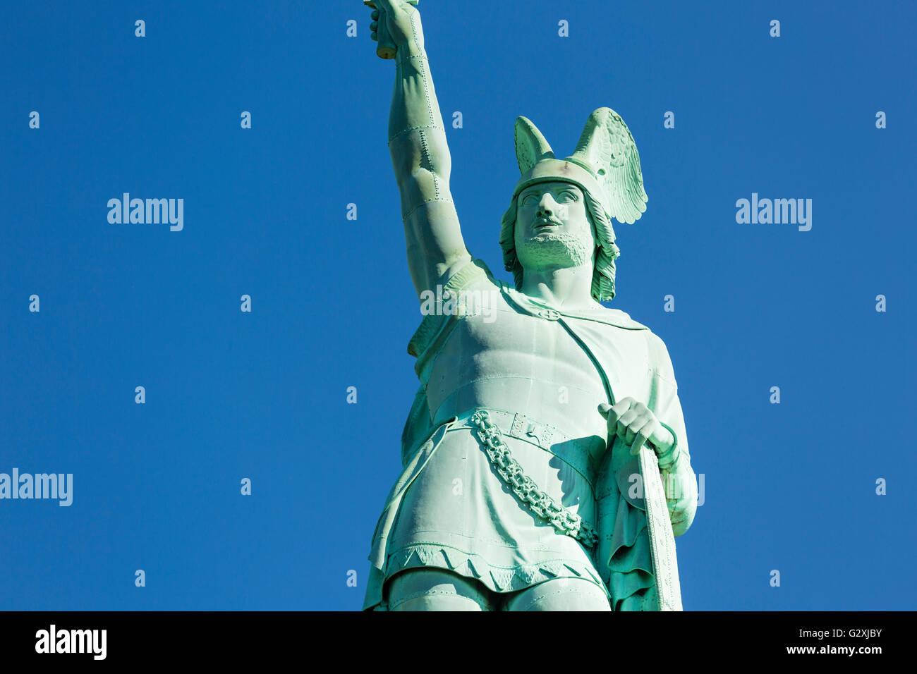 Close-up of the famous Hermannsdenkmal  in the Teutoburger Wald near Detmold, Germany Stock Photo
