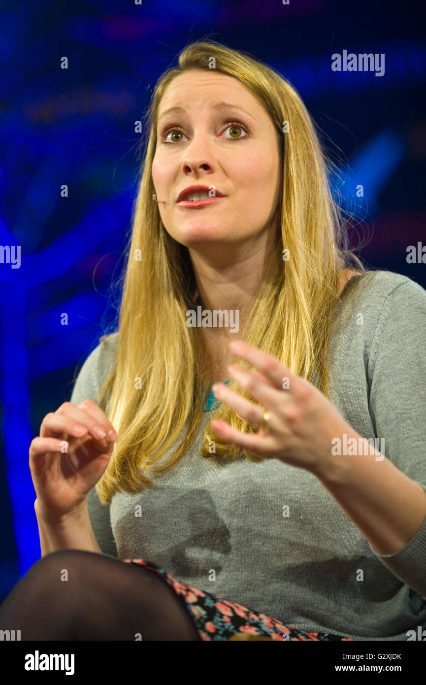 Laura Bates, British feminist writer and founder of the Everyday Sexism Project speaking on stage at Hay Festival 2016 Stock Photo