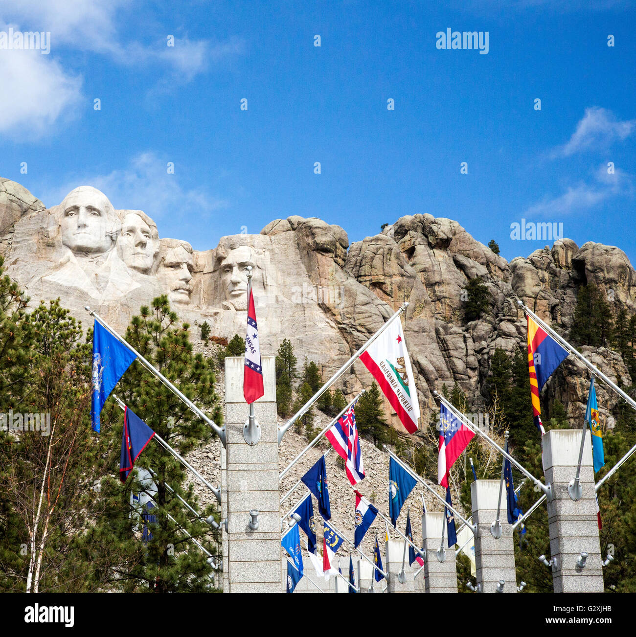 Mt Rushmore National Monument in Black Hills of South Dakota United States Stock Photo