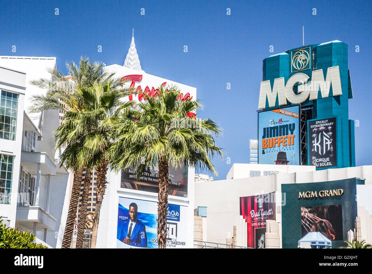 Las Vagas Nevada urban cityscape and signs Stock Photo