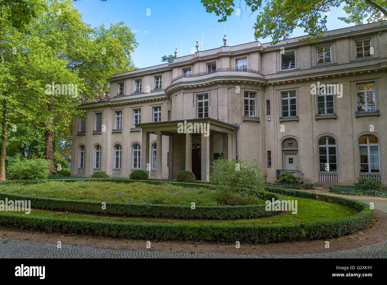 The Wannsee Villa ,the location of the Wannsee Conference where the Nazi's planned the Final Solution on 20 January,1942,  Wannsee , Berlin Stock Photo