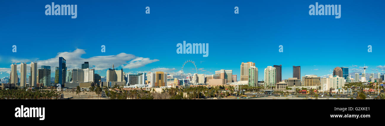 Las Vegas skyline from a distance during day time Stock Photo