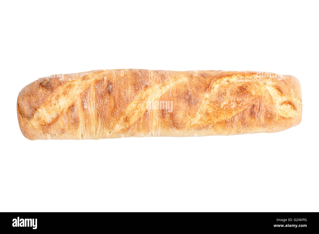 loaf of baguette isolated on white background clipping path Stock Photo ...