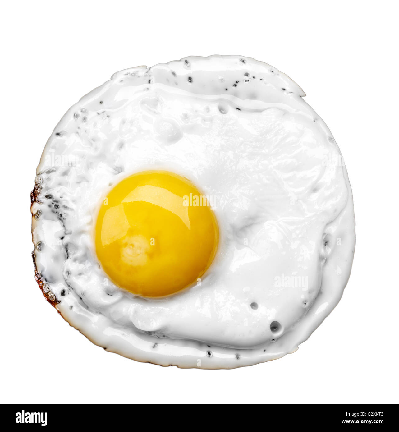 fried egg isolated on white background Stock Photo - Alamy