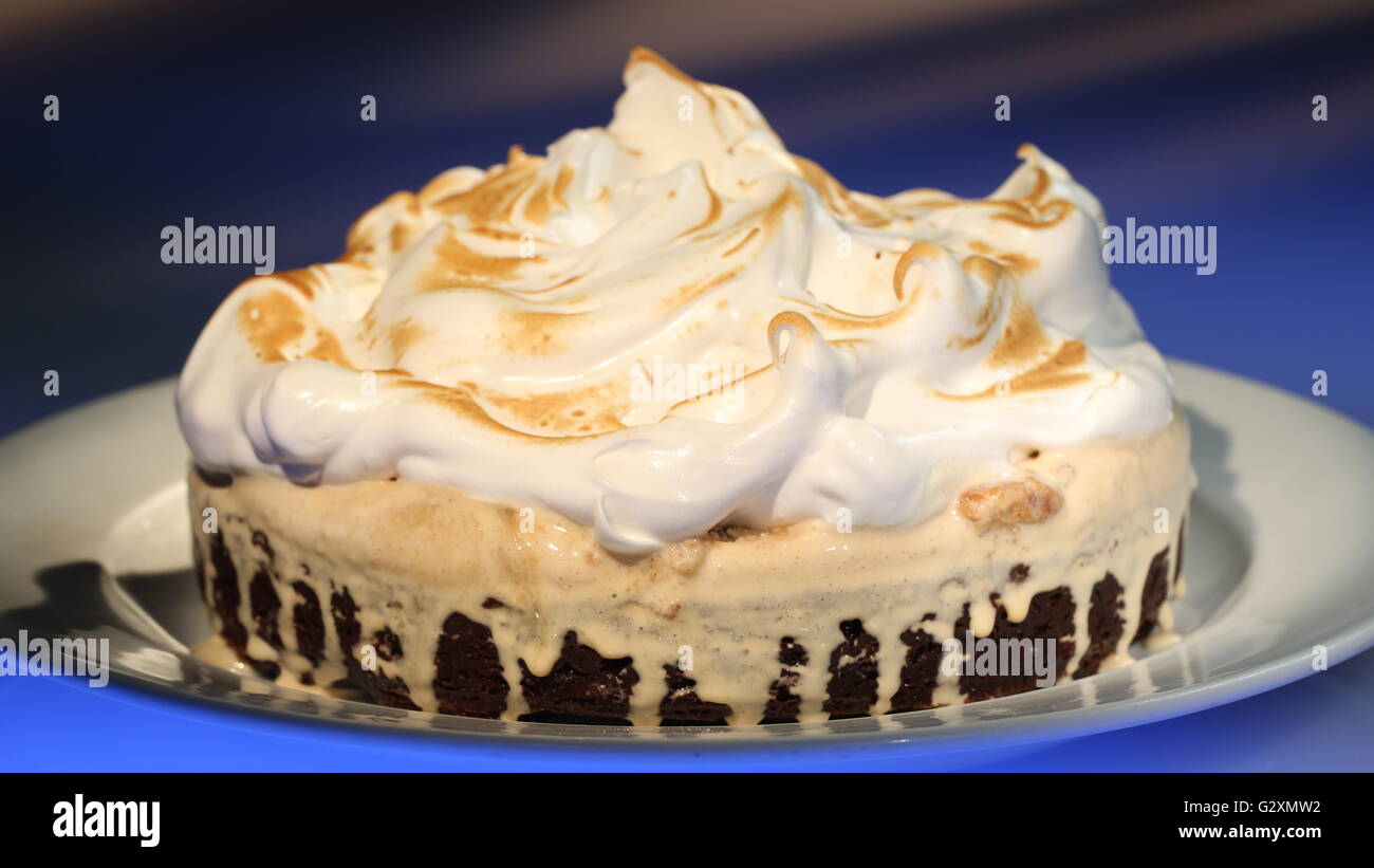 cream pie with whipped cream Stock Photo Alamy