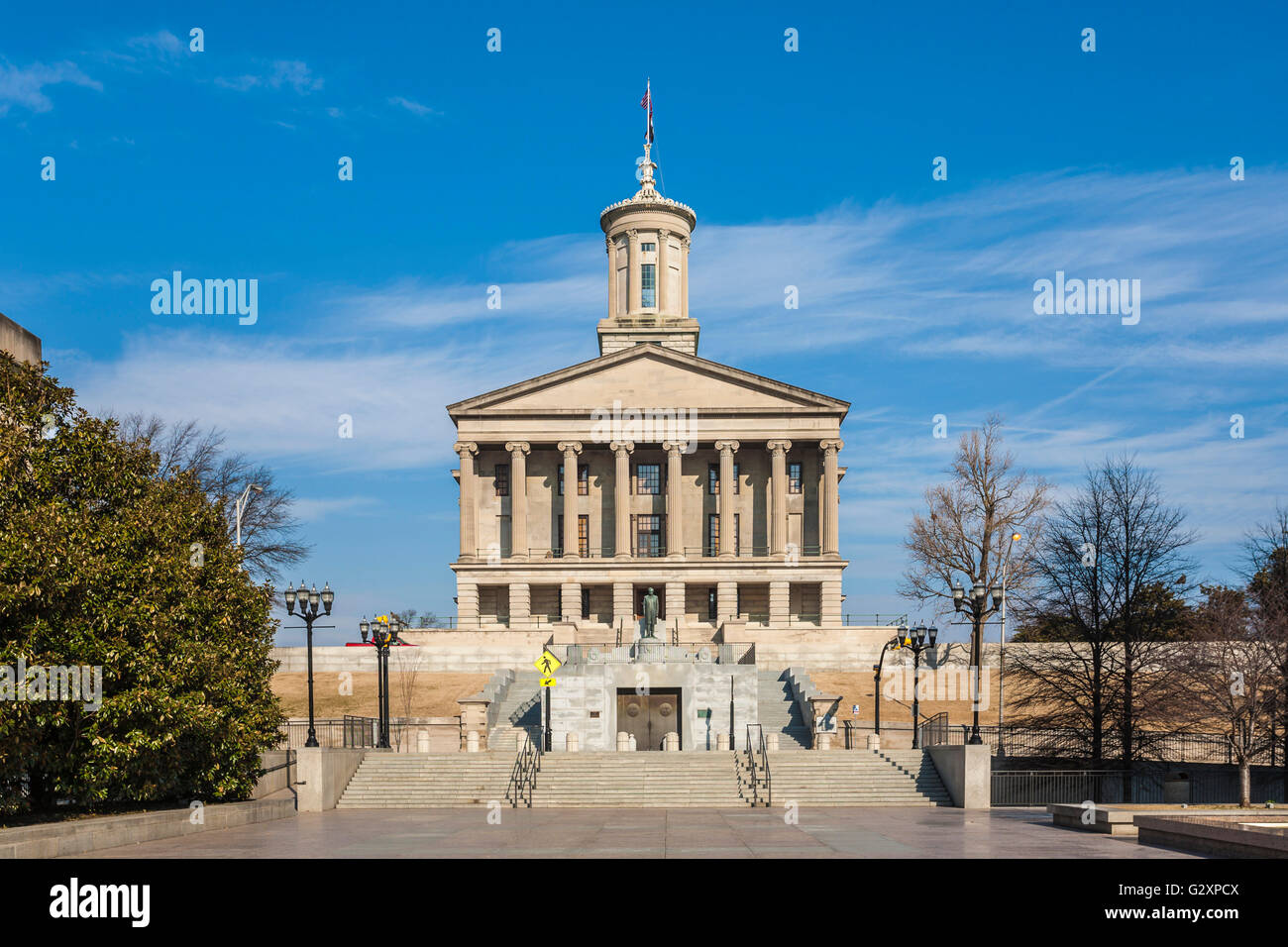Tennessee state capitol building in downtown Nashville, Tennessee Stock Photo