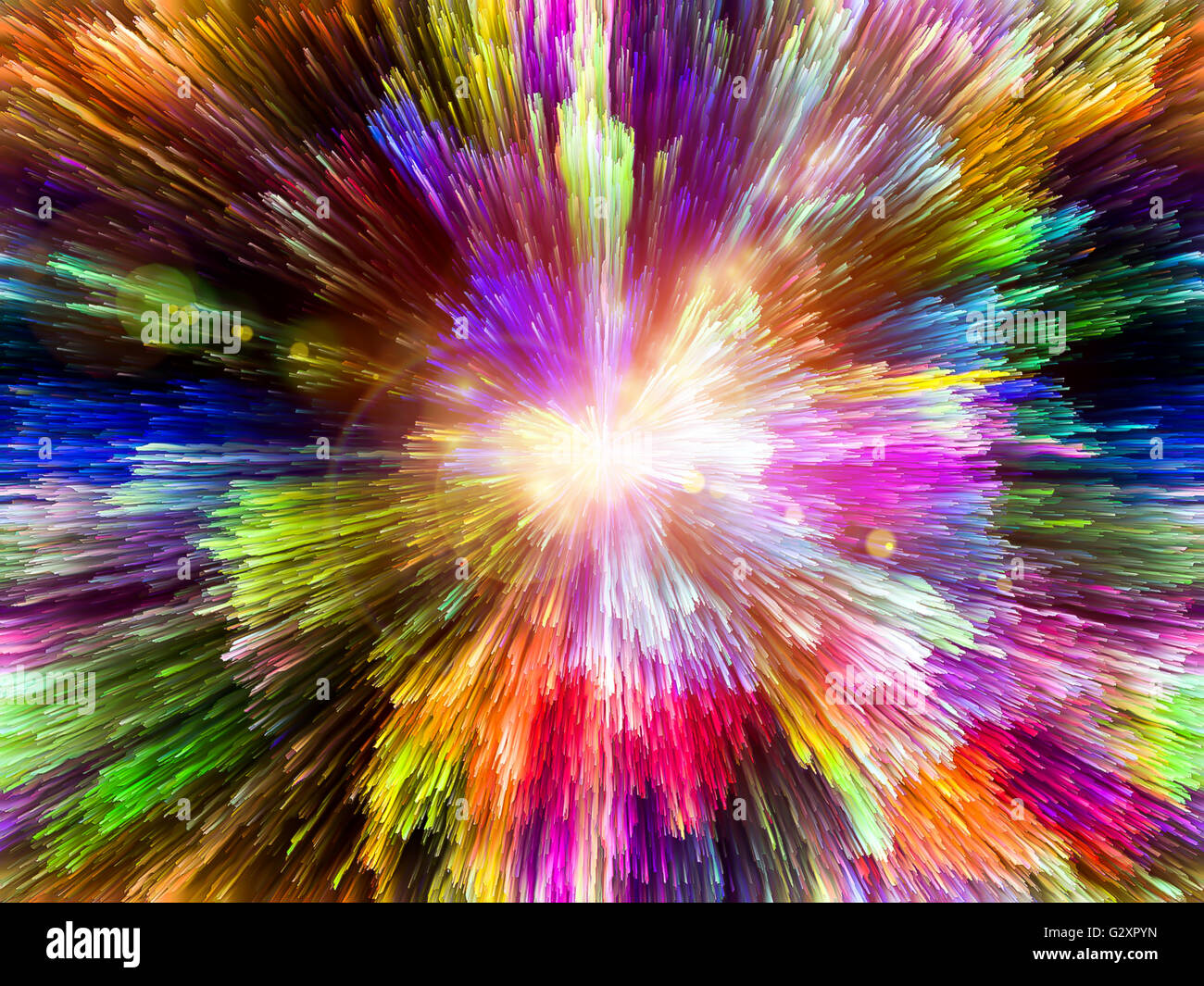 Color Explosion series. Background design of colorful streaks on the ...
