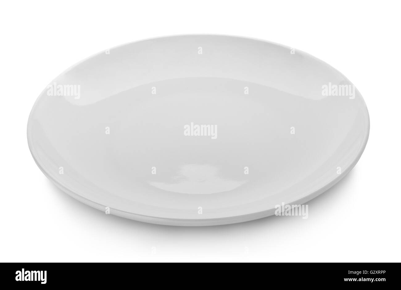 White plate on white background Stock Photo