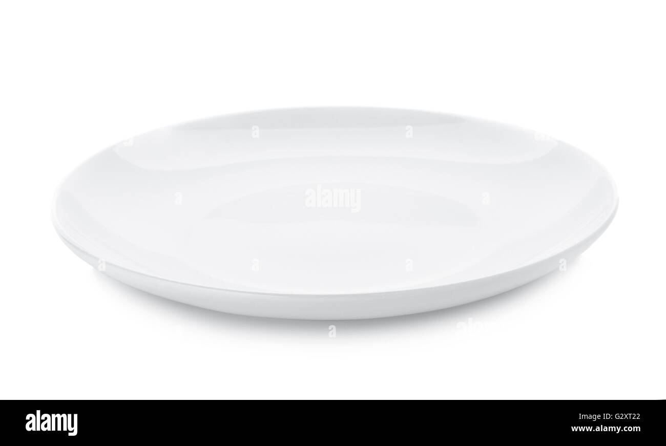 empty plate isolated on white background Stock Photo - Alamy