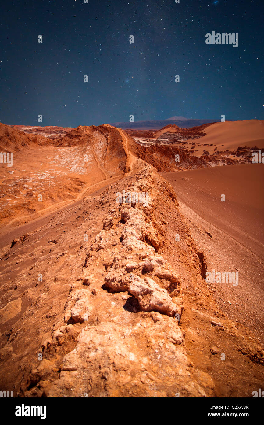 night sky. Amphitheatre is beautiful geological formation of Moon