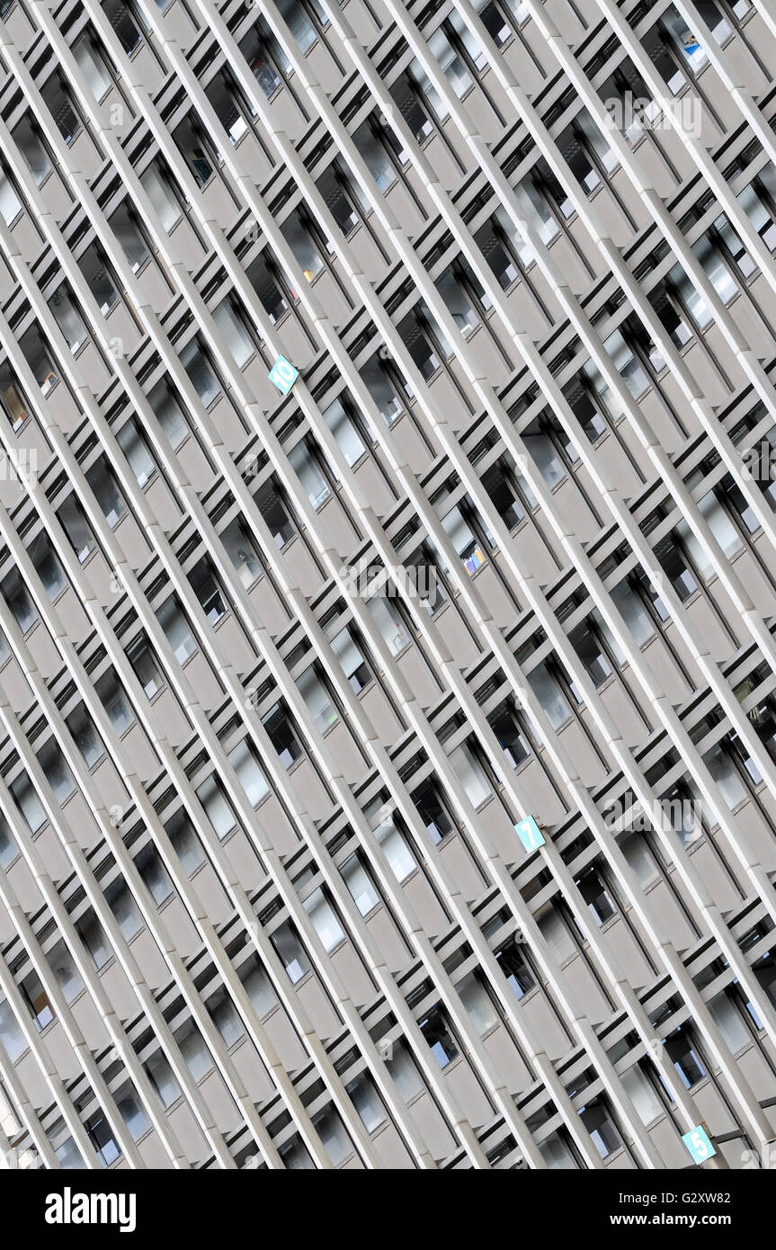 Abstract architecture. close up of a high rise building Stock Photo