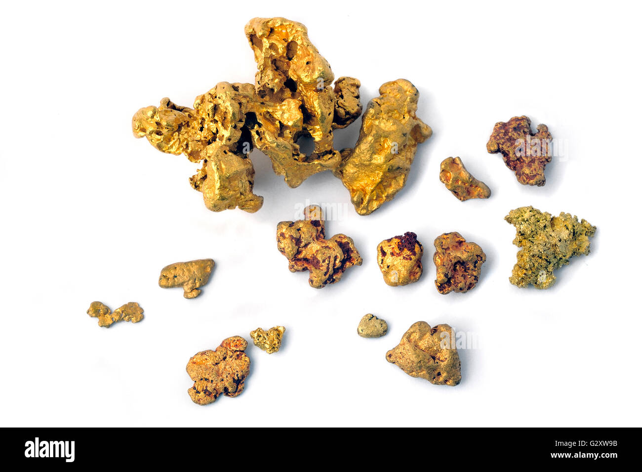 Alluvial gold nuggets Cut Out Stock Images & Pictures - Alamy