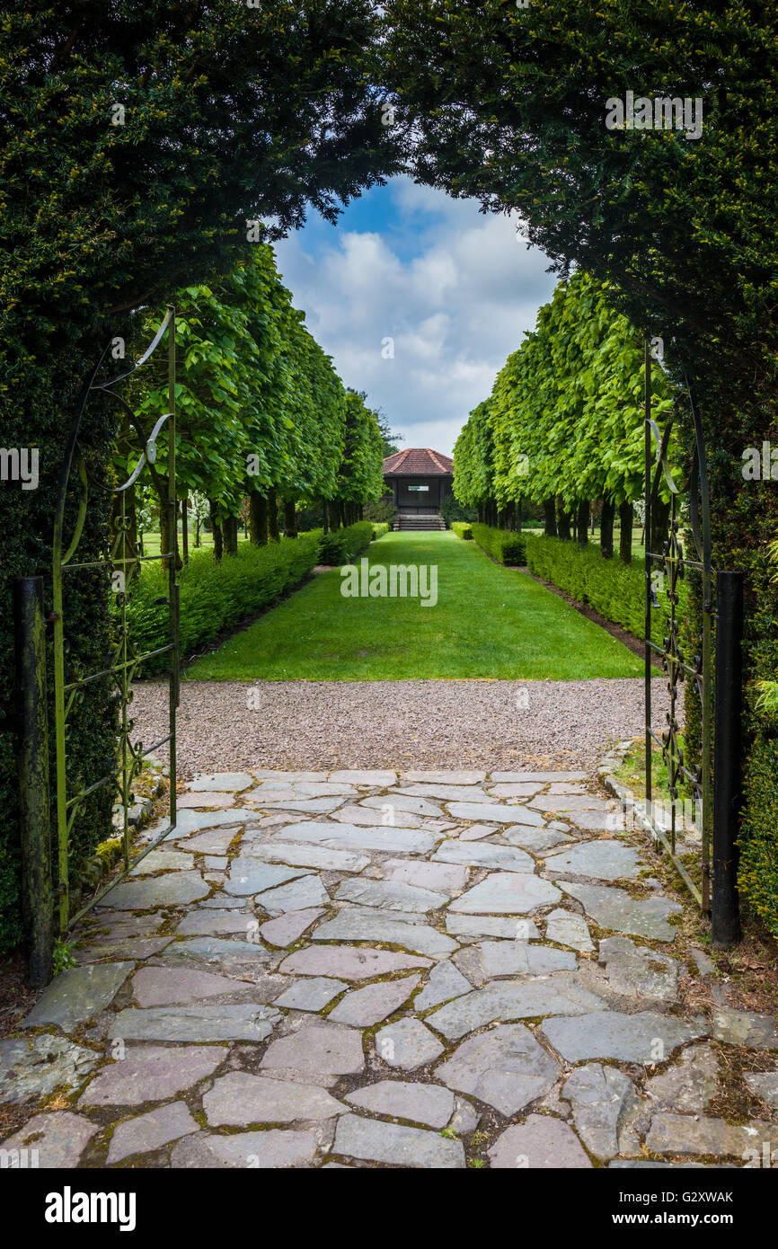 Formal garden at Threave Gardens, near Castle Douglas, Dumfries and