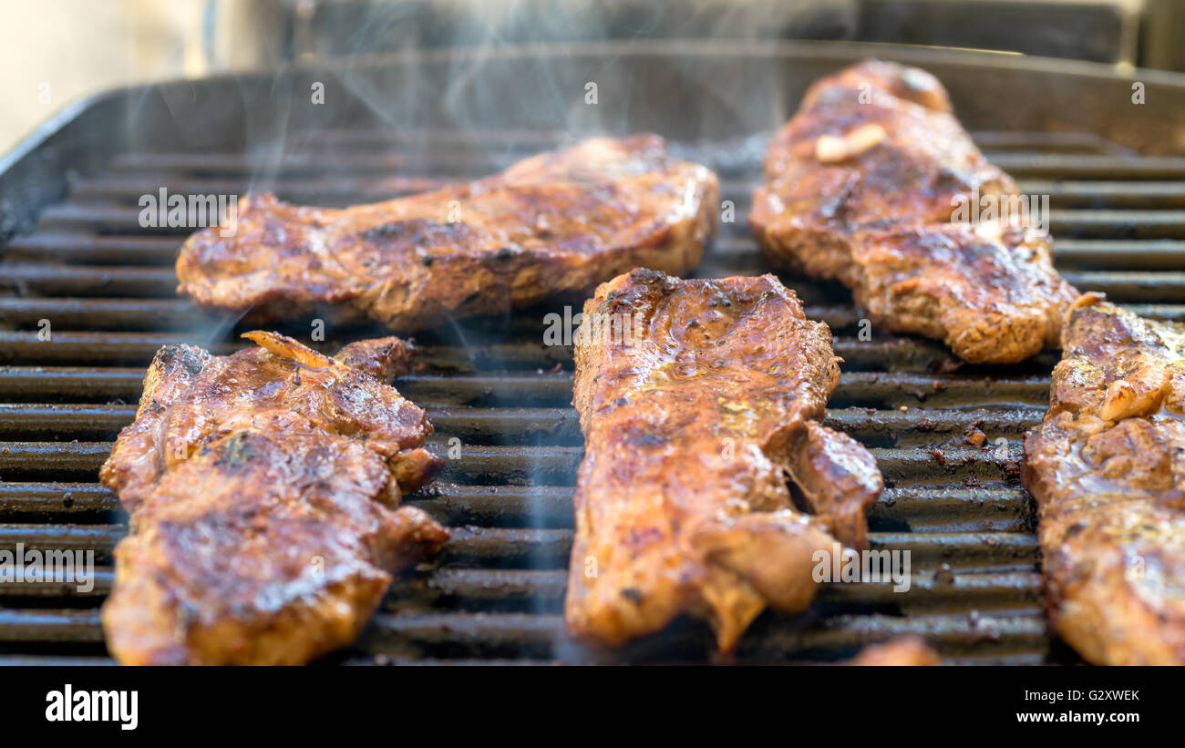 Delicious Australia Day BBQ. Marinated boneless pieces of Australian