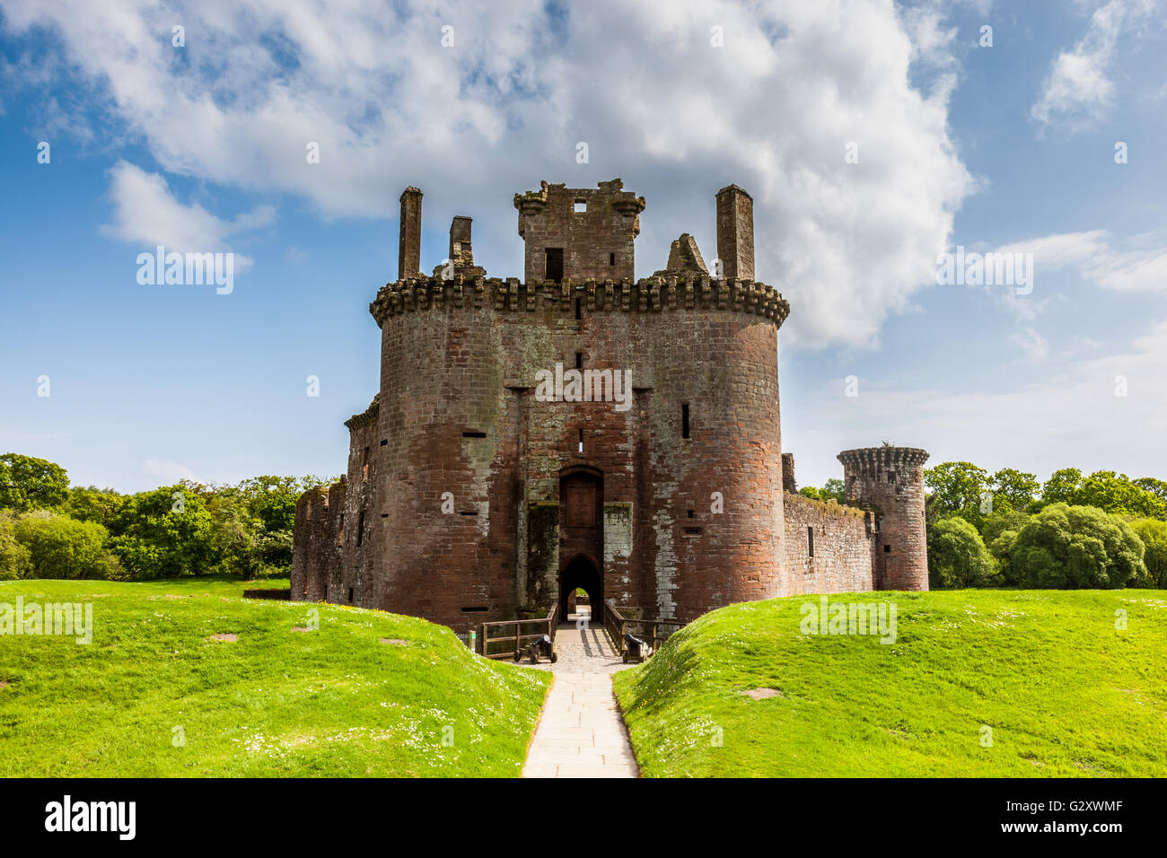 Caerlaverock Castle, near Dumfries, Dumfries & Galloway, Scotland Stock Photo