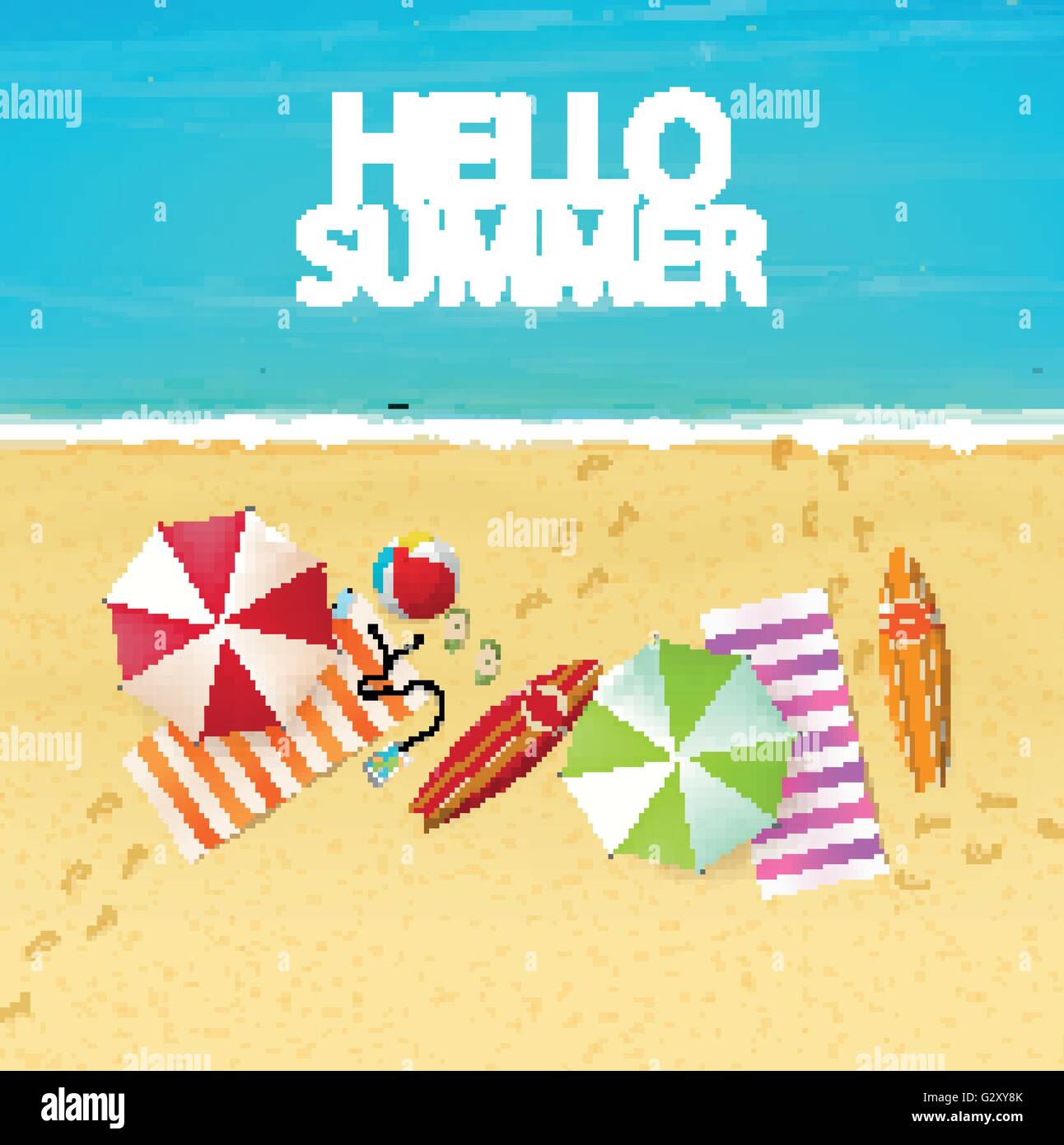 Beach footprint sand surf Stock Vector Images - Alamy
