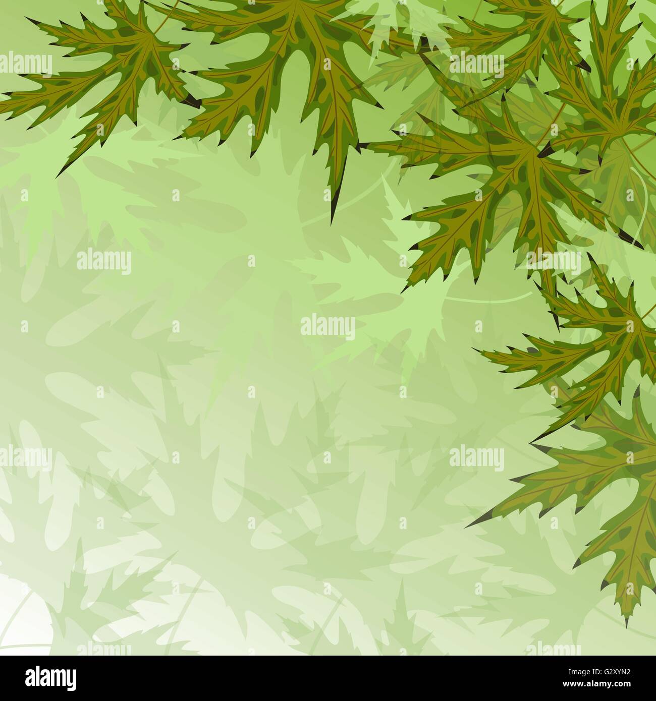 Nature background with green leaves Stock Vector Image & Art - Alamy