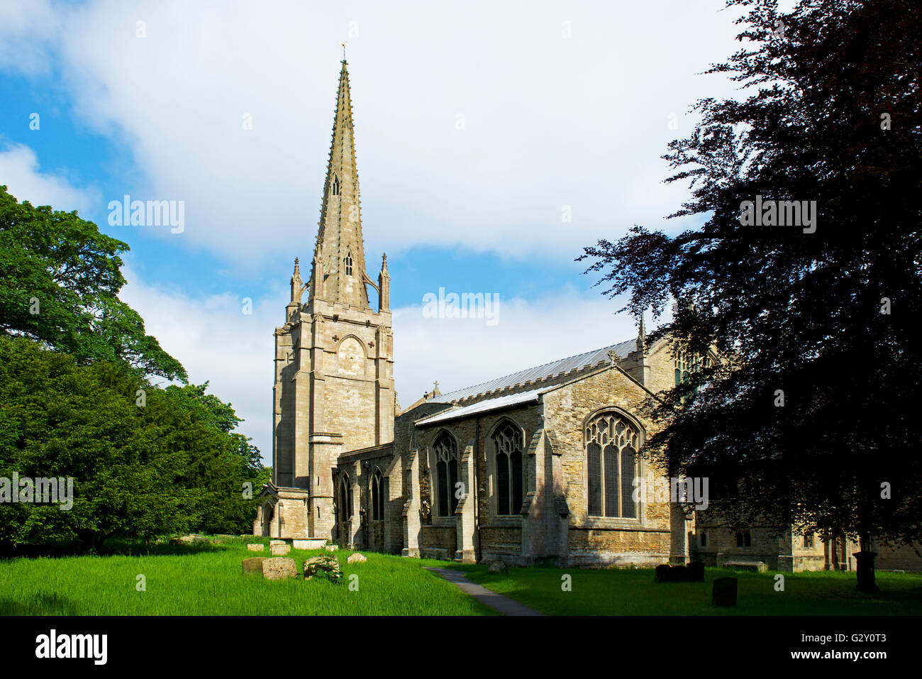Parish church Spalding, Lincolnshire, dedicated to St Mary and St Nicholas, England UK Stock Photo