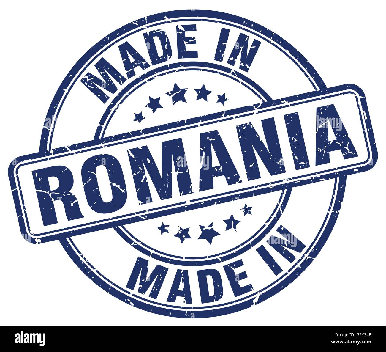 made in Romania blue grunge round stamp Stock Vector Image & Art - Alamy