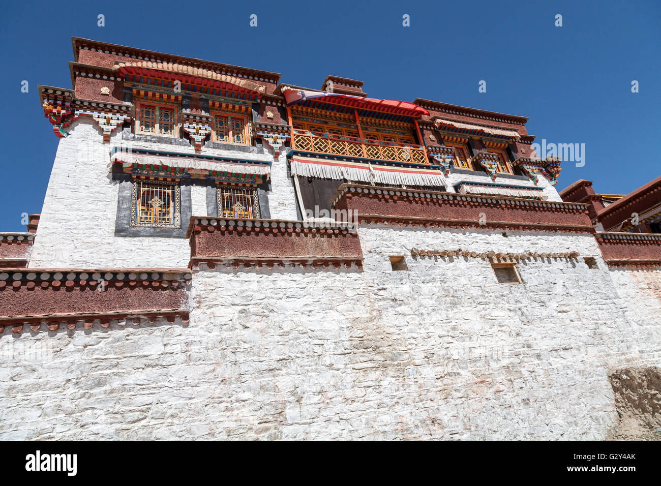 View of famous Gandan Monastery, Tibet, China Stock Photo - Alamy
