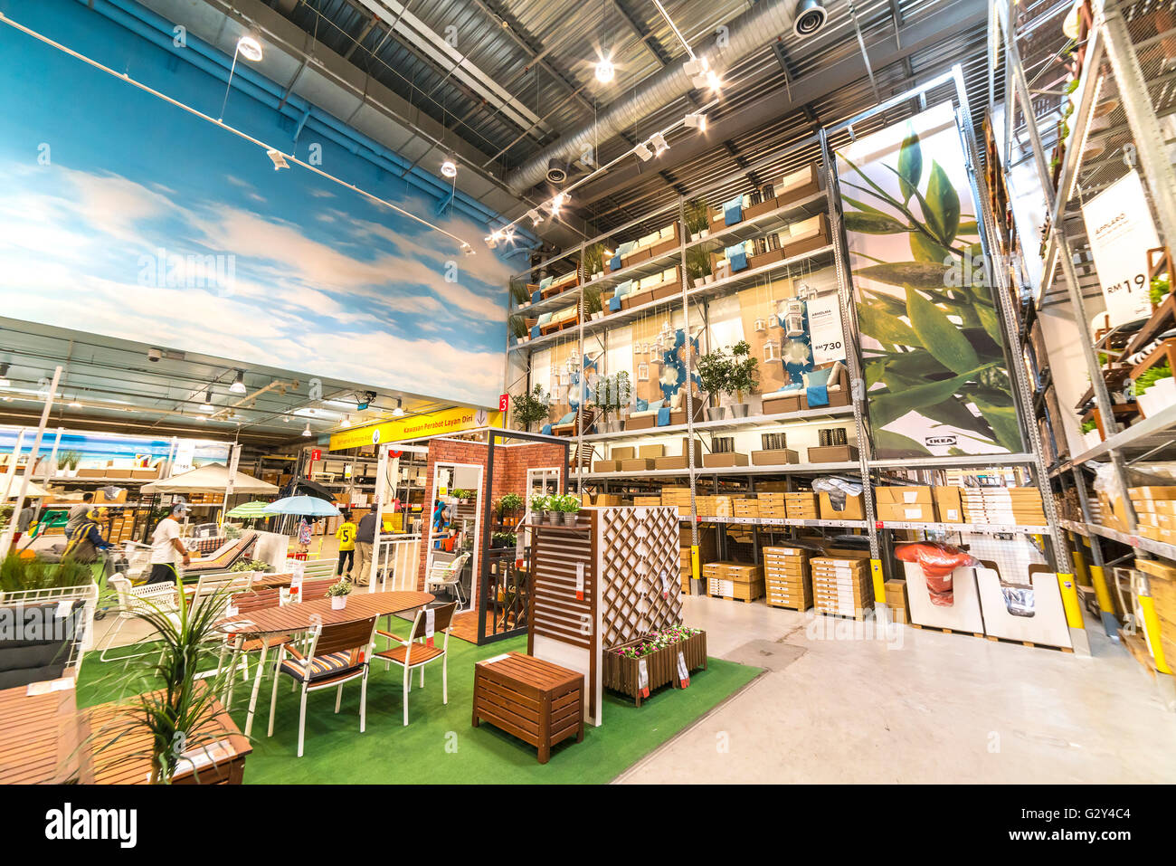 KUALA LUMPUR, MALAYSIA MAY 22, 2016 Warehouse storage in an IKEA