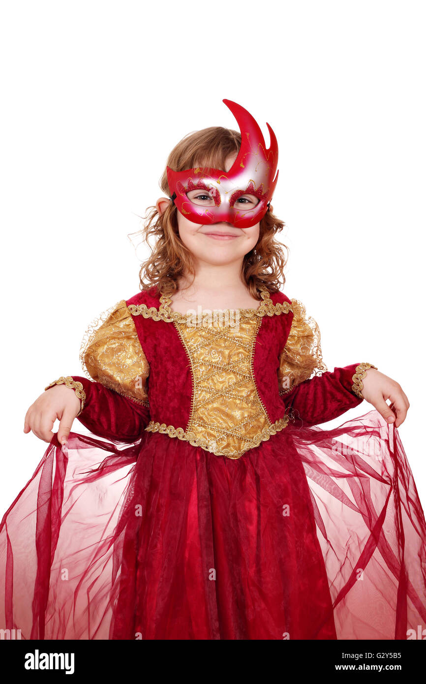 little girl with mask Stock Photo