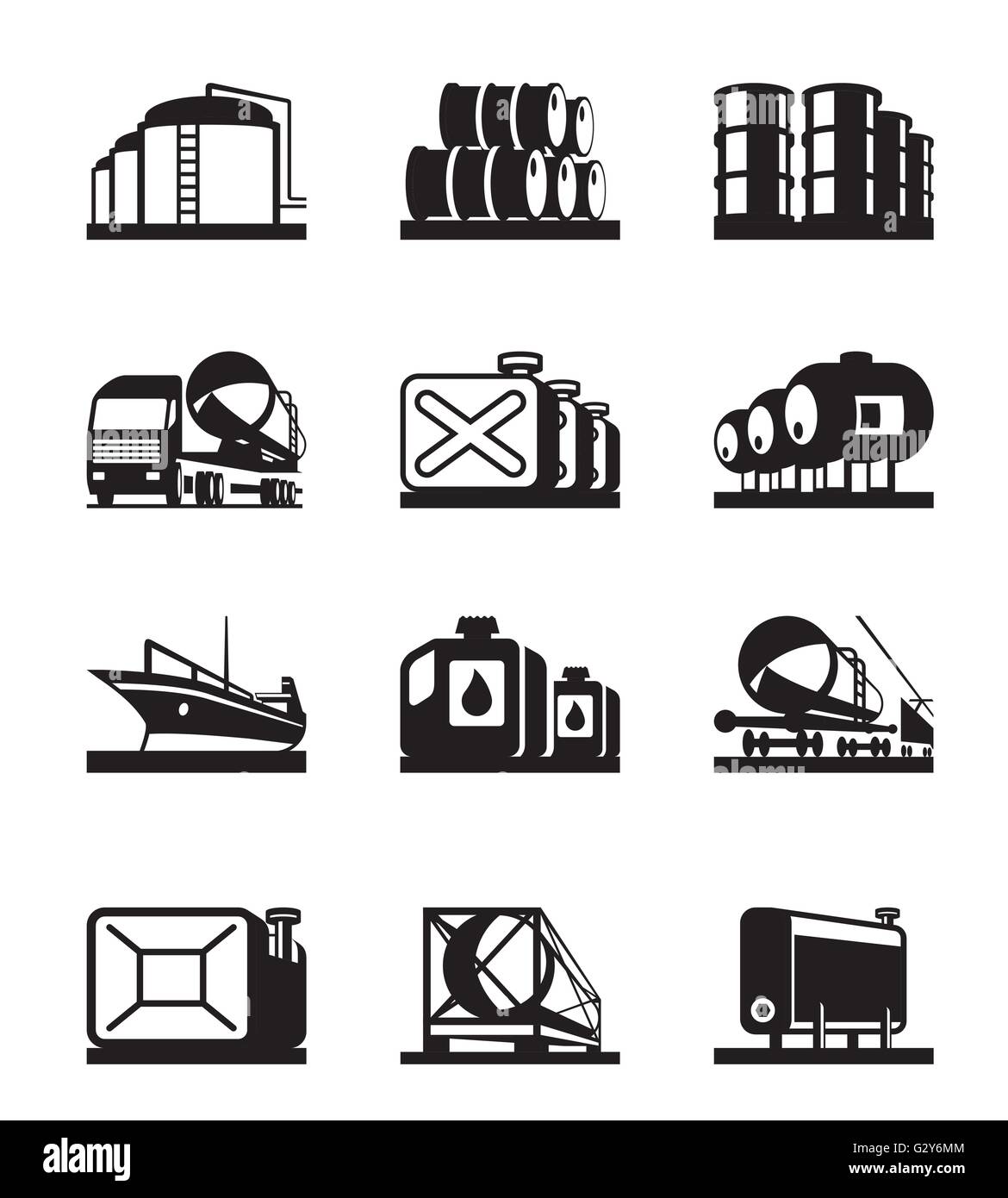 Oil tank terminals - vector illustration Stock Vector