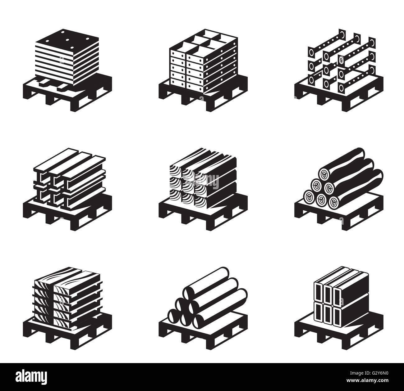 Building and construction materials vector illustration stock vector