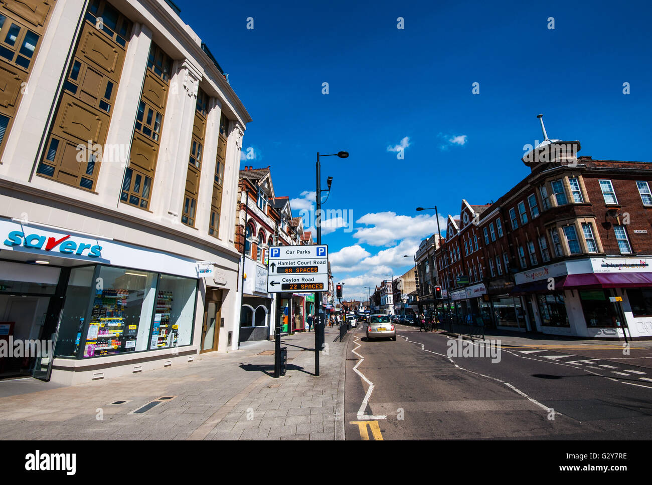 Hamlet Court Road. The main shopping area in WestcliffonSea is Hamlet