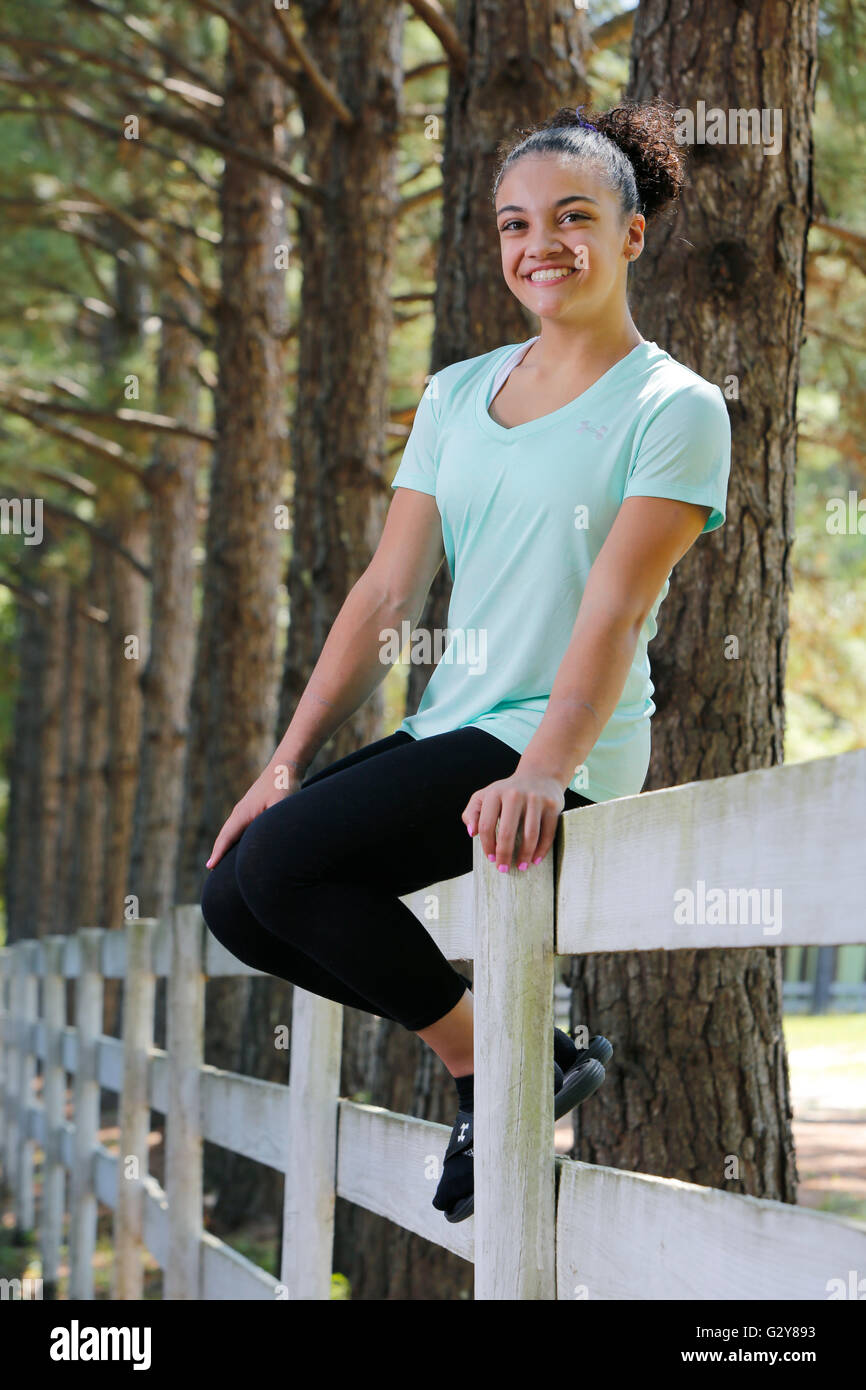 Laurie Hernandez at the Karolyi Ranch, the USA Gymnastics National Team ...