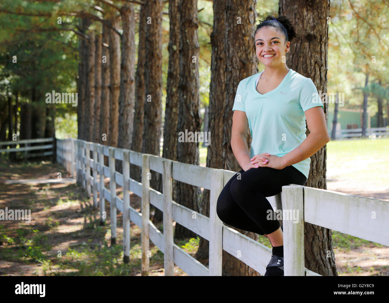 Laurie Hernandez at the Karolyi Ranch, the USA Gymnastics National Team ...