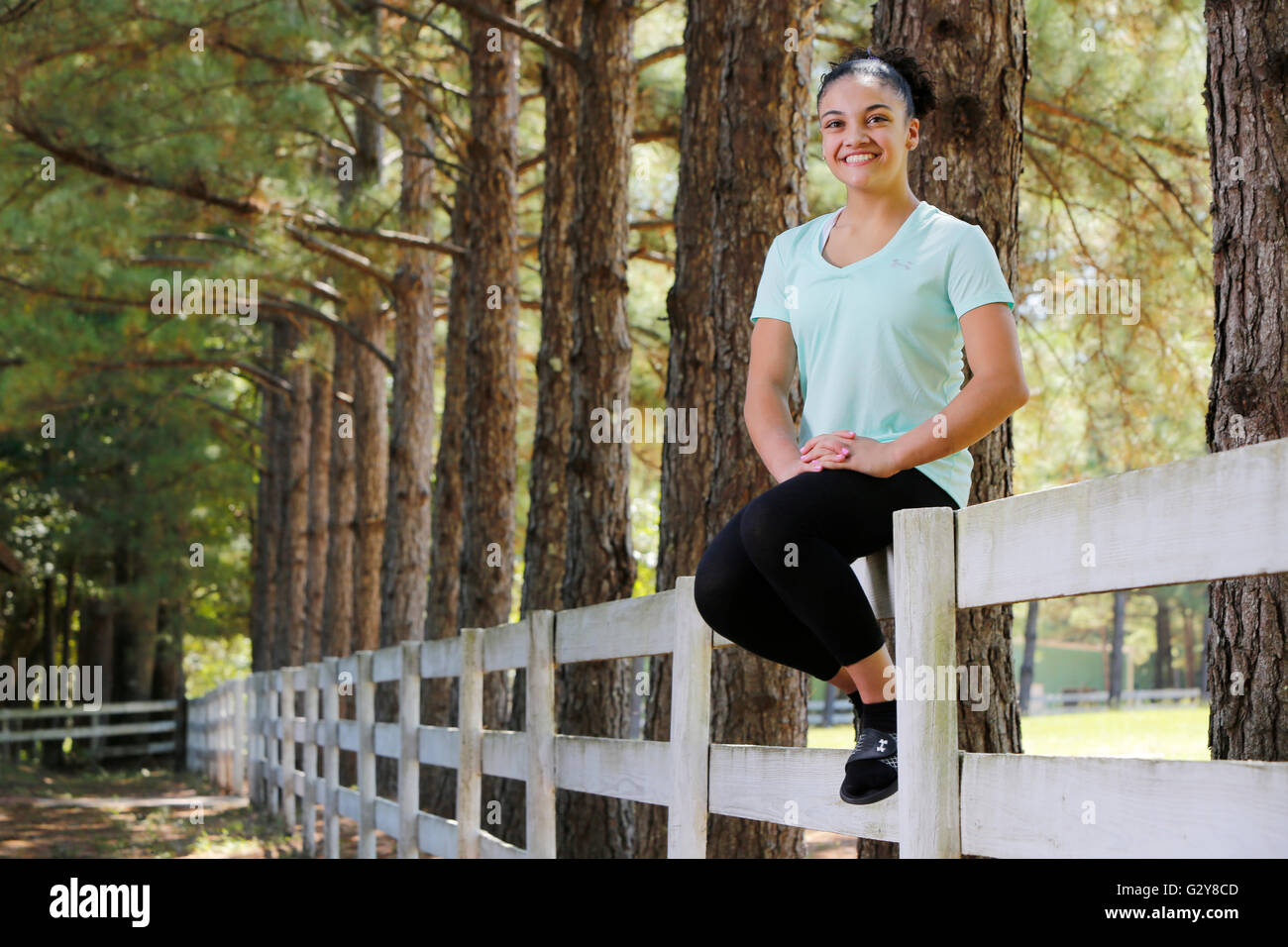 Laurie Hernandez at the Karolyi Ranch, the USA Gymnastics National Team ...